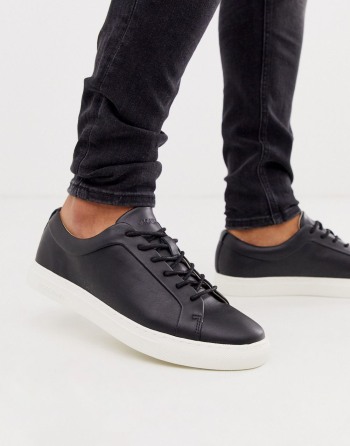 Jack & Jones Premium Faux Leather Crne - Muške Tenisice | 31089LNQH